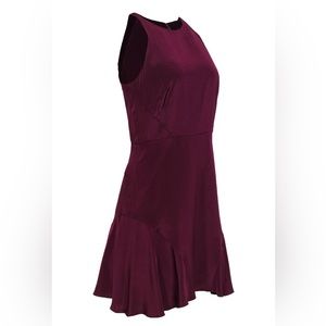 Shoshanna 100% Silk Cocktail Dress Burgundy Red Size 4